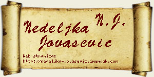 Nedeljka Jovašević vizit kartica